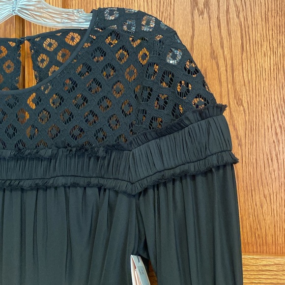 NWT cinq a sept Black Dress w/ tan lining. - Picture 3 of 12